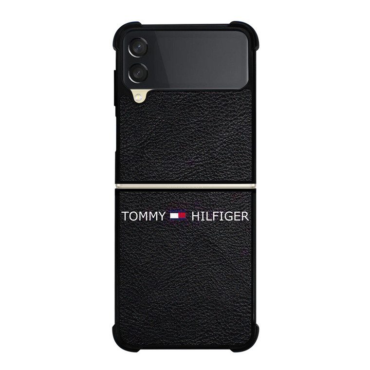 TOMMY HILFIGER LOGO LEATHER Samsung Galaxy Z Flip 3 Case Cover