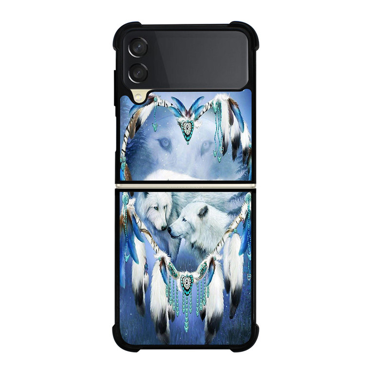 WHITE WOLF DREAMCATCHER Samsung Galaxy Z Flip 3 Case Cover