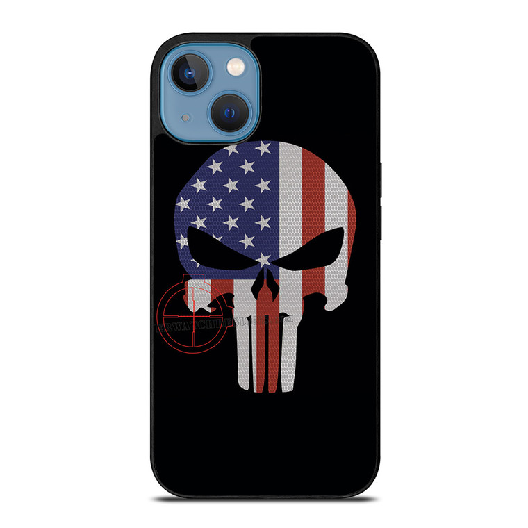 AMERICAN FLAG PUNISHER iPhone 13 Case Cover