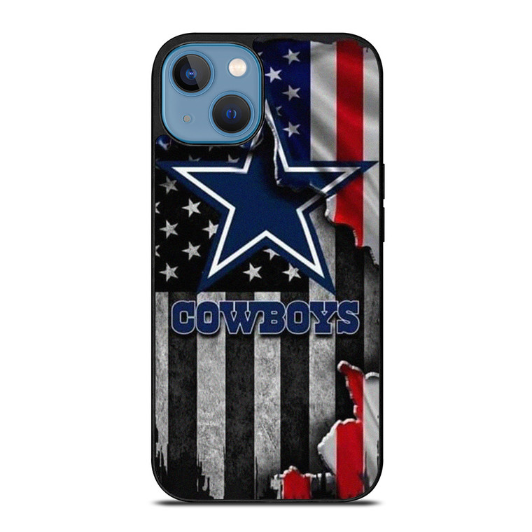 DALLAS COWBOYS USA FLAG GRUNGE iPhone 13 Case Cover