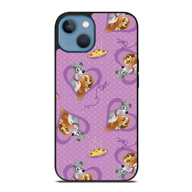 DISNEY LADY AND THE TRAMP PATTERN CARTOON iPhone 13 Case Cover