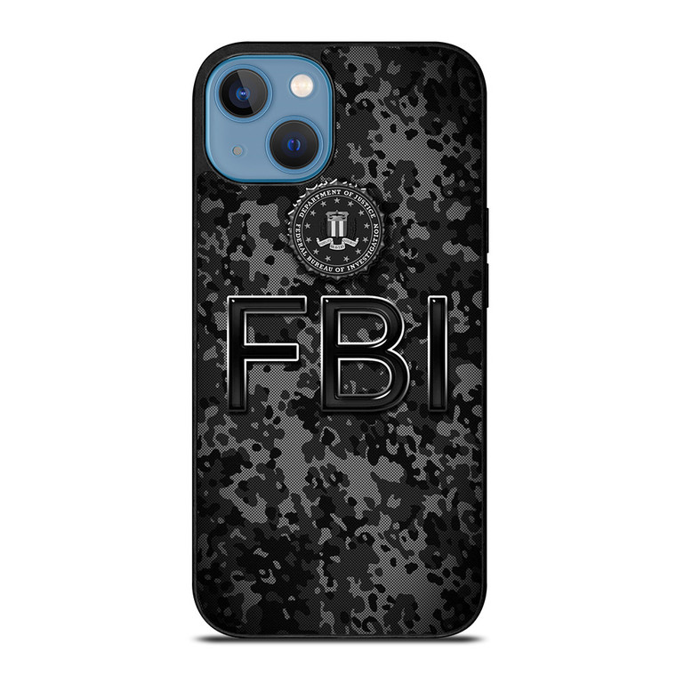 FEDERAL BUREAU OF INVESTIGATION FBI BLACK CAMO iPhone 13 Case Cover