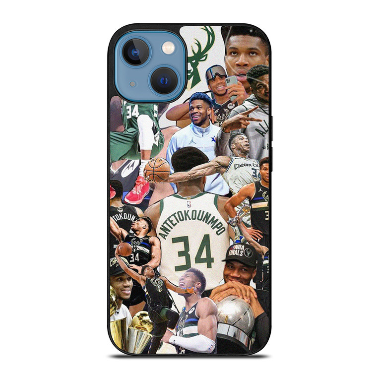 GIANNIS ANTETOKOUNMPO MILWAUKEE BUCKS COLLAGE iPhone 13 Case Cover