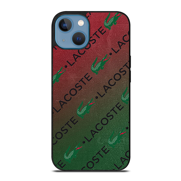 LACOSTE CROCODILE LOGO PATTERN iPhone 13 Case Cover