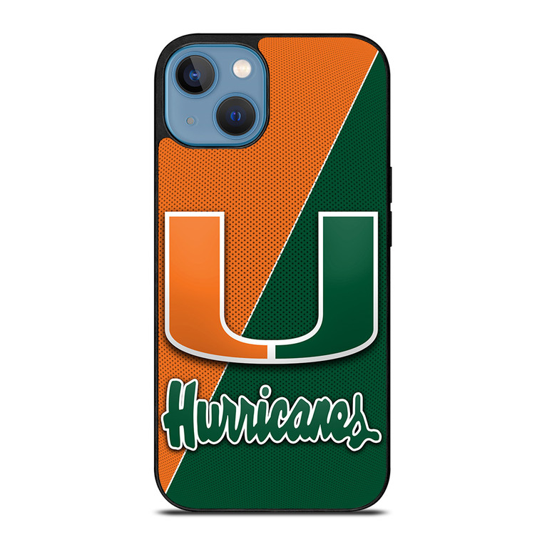MIAMI HURRICANES LOGO CARBON iPhone 13 Case Cover MIAMI HURRICANES LOGO CARBON iPhone 13 Case Cover