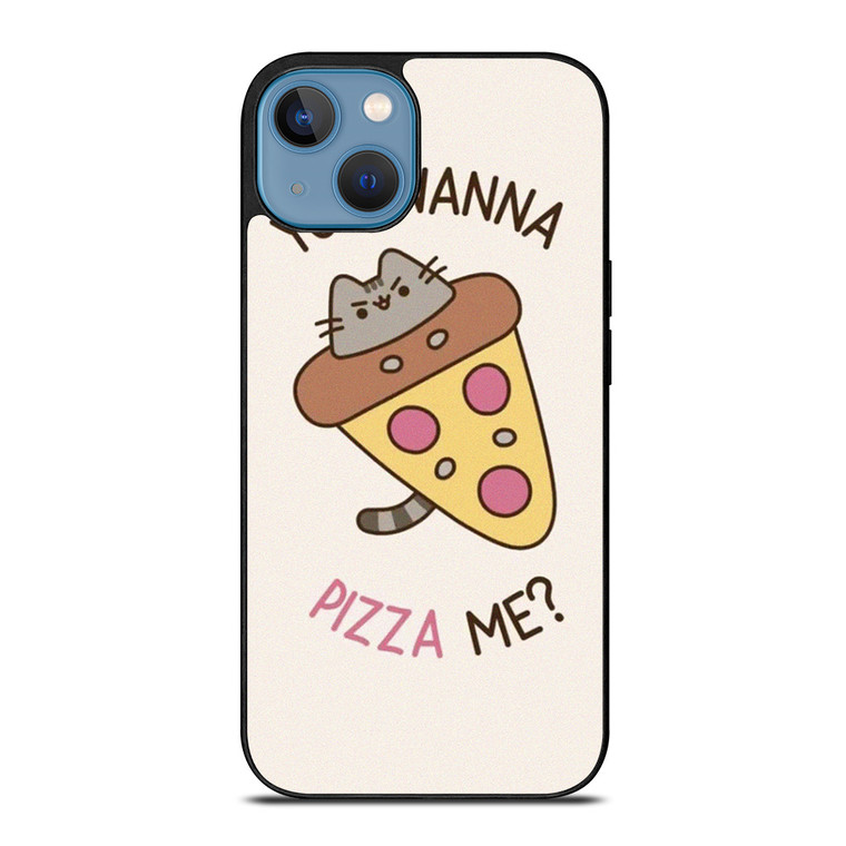 PUSHEEN THE CAT PIZZA iPhone 13 Case Cover