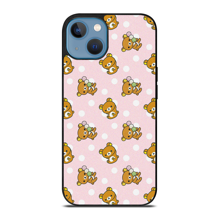 RILAKKUMA BEAR PATTERN iPhone 13 Case Cover