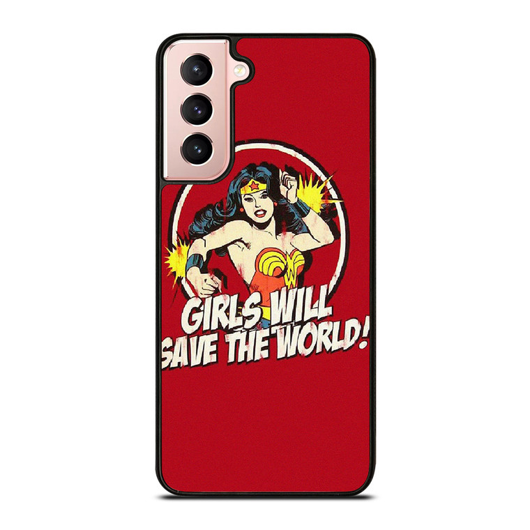 WONDER WOMAN CARTOON BADGE  Samsung Galaxy S21 Case Cover