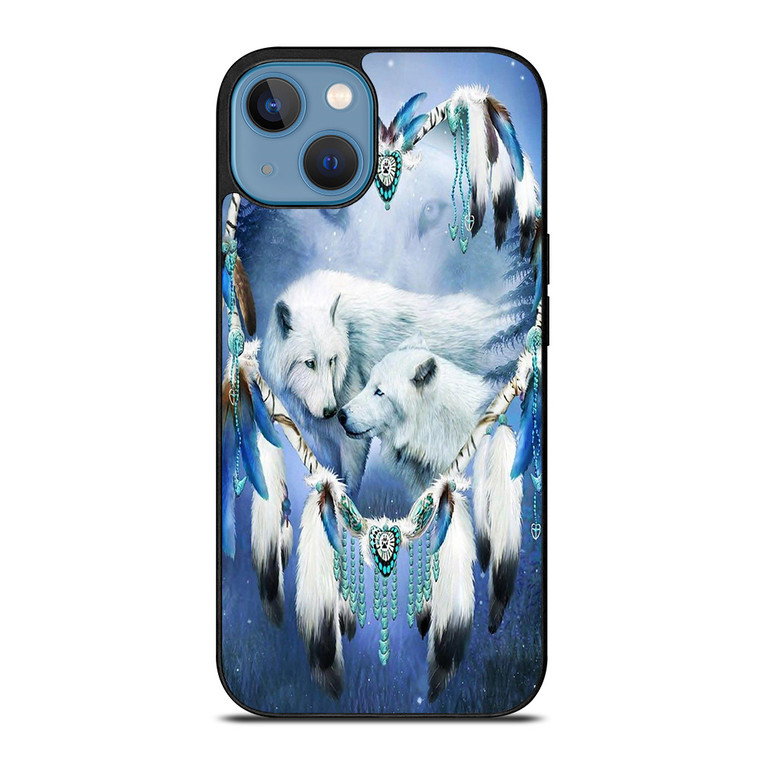 WHITE WOLF DREAMCATCHER iPhone 13 Case Cover