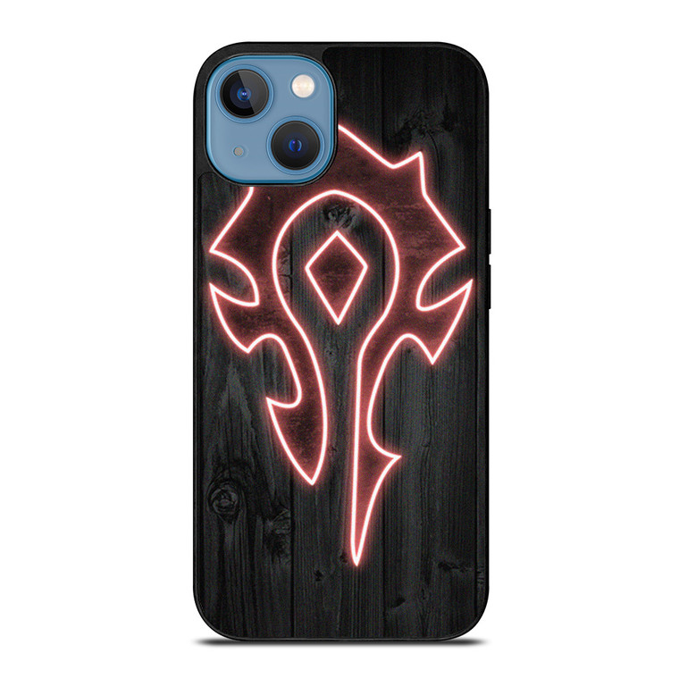 WORLD OF WARCRAFT HORDE WOOD LOGO iPhone 13 Case Cover WORLD OF WARCRAFT HORDE WOOD LOGO iPhone 13 Case Cover