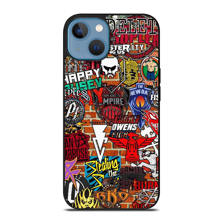WWE WRESTLING SHIELD SYMBOL COLLAGE iPhone 13 Case Cover