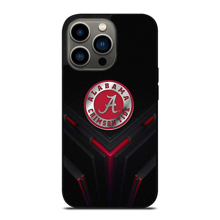 ALABAMA CRIMSON TIDE METAL BADGE iPhone 13 Pro Case Cover