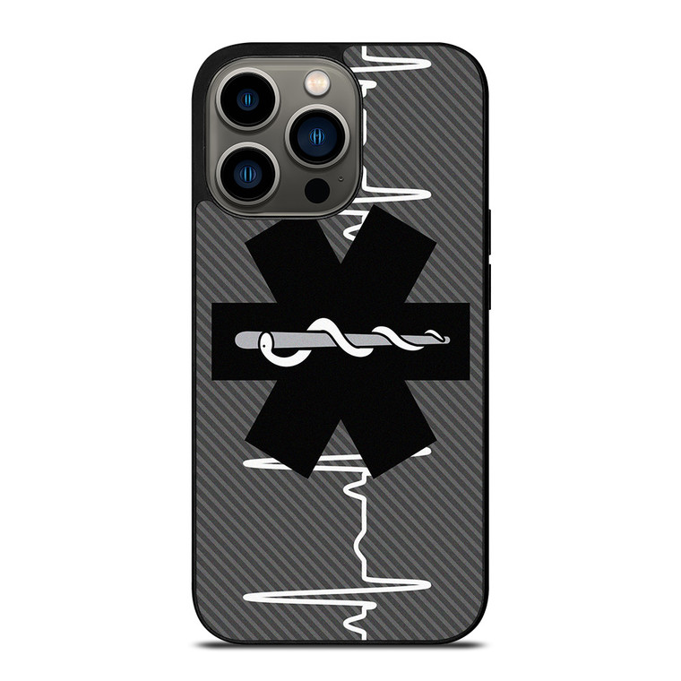 EMT EMS REGISTERED PARAMEDIC LOGO CARBON iPhone 13 Pro Case Cover