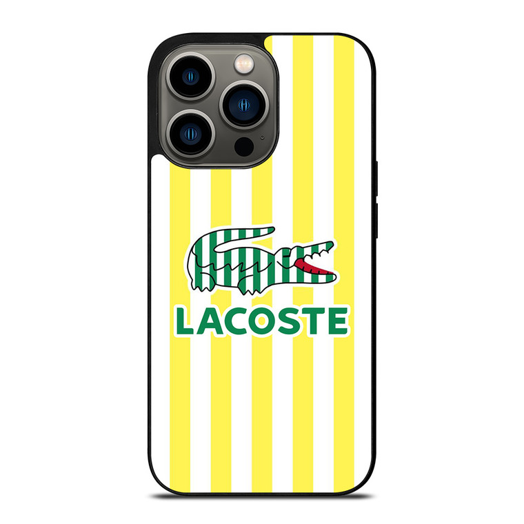 LACOSTE YELLOW STRIPE iPhone 13 Pro Case Cover