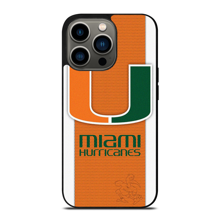 MIAMI HURRICANES SYMBOL CARBON iPhone 13 Pro Case Cover