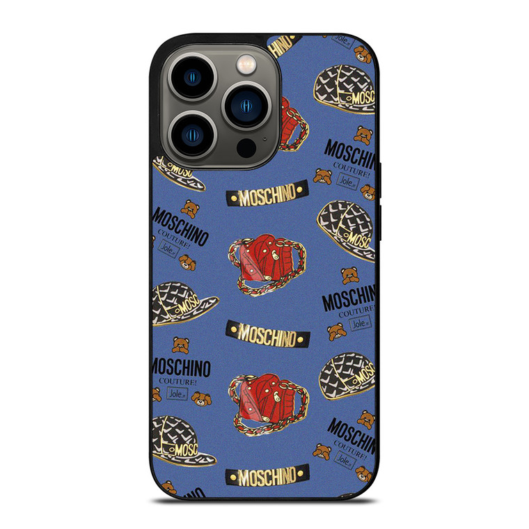 MOSCHINO COUTURE BEAR PATTERN iPhone 13 Pro Case Cover