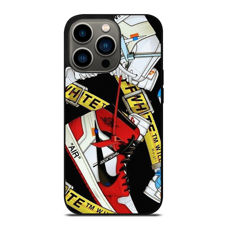 NIKE AIR JORDAN OFF WHITE COLLECTION iPhone 13 Pro Case Cover
