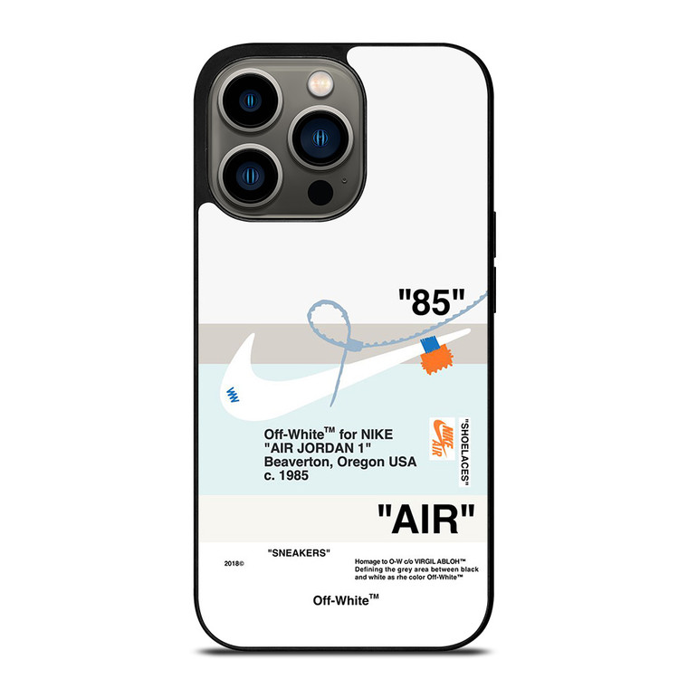 NIKE AIR JORDAN OFF WHITE iPhone 13 Pro Case Cover