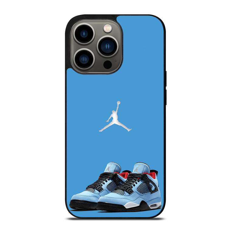 NIKE AIR JORDAN TRAVIS SCOTT BLUE iPhone 13 Pro Case Cover