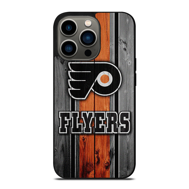 PHILADELPHIA FLYERS HOCKEY WOOD LOGO iPhone 13 Pro Case Cover