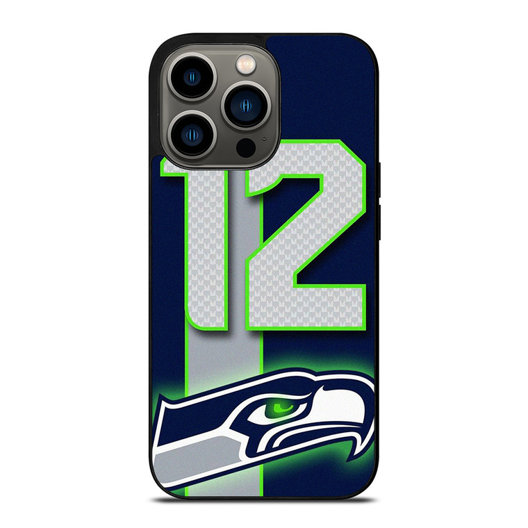 SEATTLE SEAHAWKS NFL 12 MAN LOGO iPhone 13 Pro Case Cover