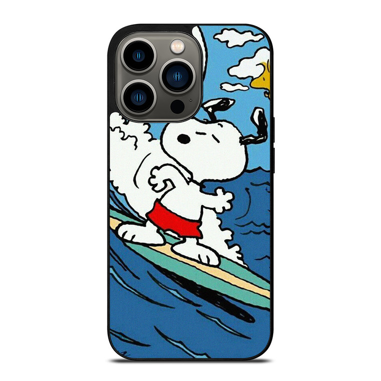 SNOOPY THE PEANUTS SURFING CARTOON iPhone 13 Pro Case Cover