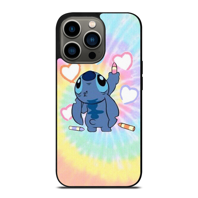STITCH CARTOON TIE DYE PATTERN iPhone 13 Pro Case Cover