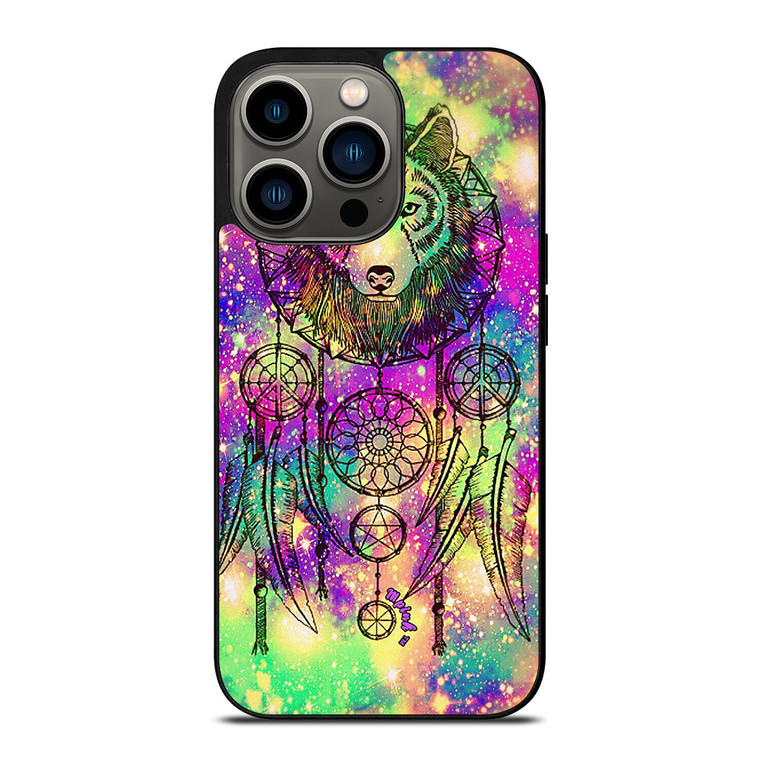 WHITE WOLF DREAMCATCHER TIE DIE iPhone 13 Pro Case Cover