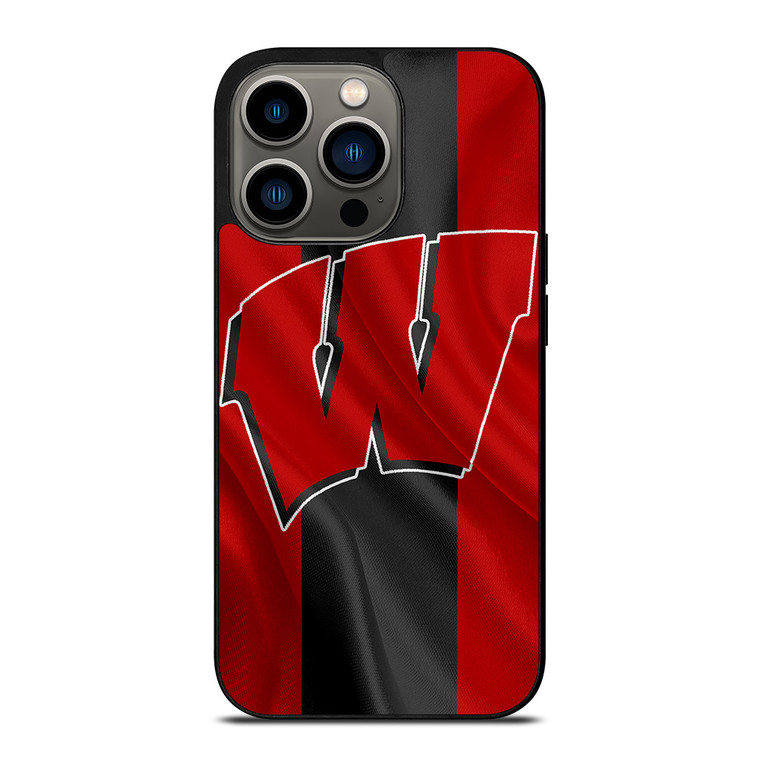 WISCONSIN BADGERS FLAG iPhone 13 Pro Case Cover