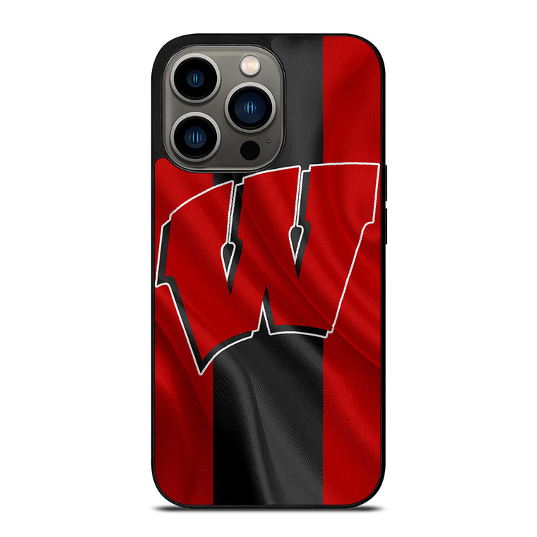 WISCONSIN BADGERS FLAG iPhone 13 Pro Case Cover WISCONSIN BADGERS FLAG iPhone 13 Pro Case Cover
