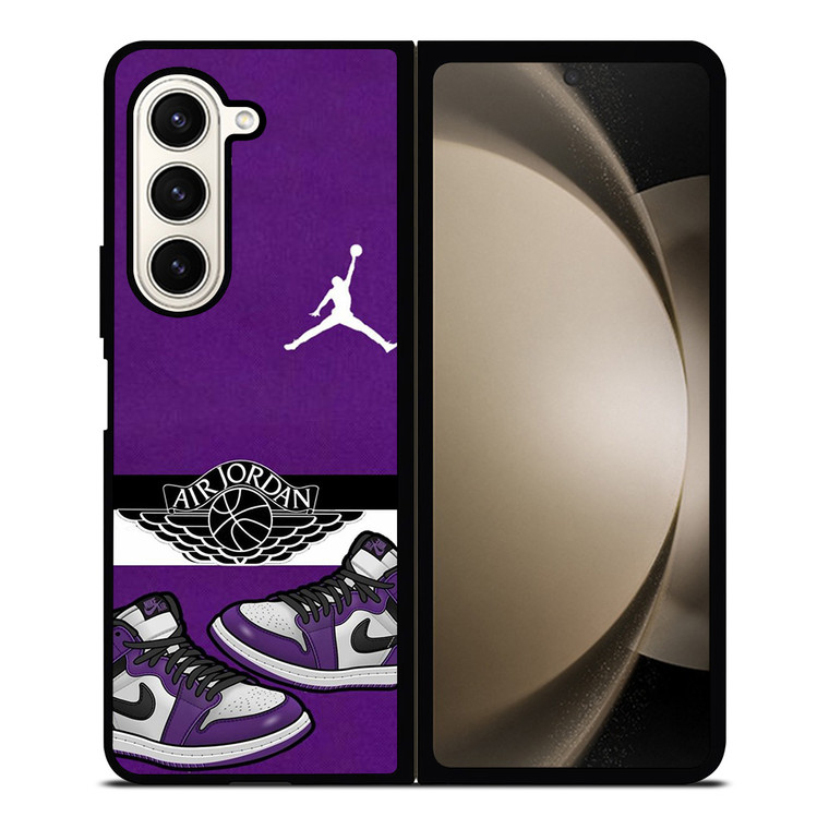 AIR JORDAN PURPLE LOGO Samsung Galaxy Z Fold 5 Case Cover