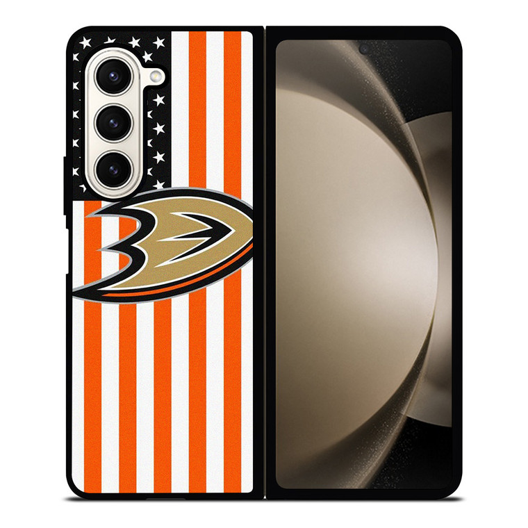 ANAHEIM DUCKS USA FLAG Samsung Galaxy Z Fold 5 Case Cover