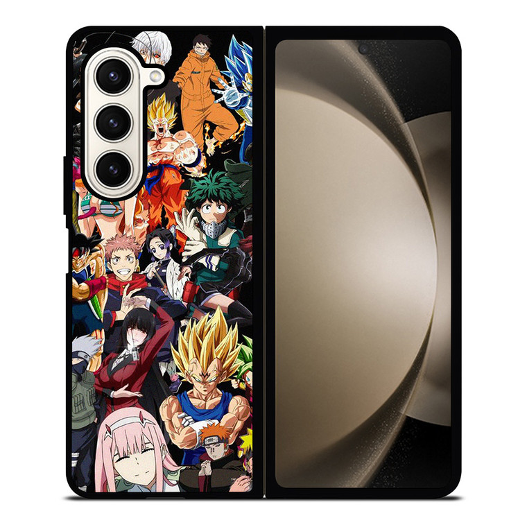 ANIME CARTOON CROSSOVER COLLAGE Samsung Galaxy Z Fold 5 Case Cover
