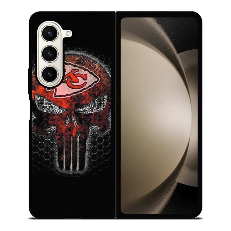 KANSAS CITY CHIEF PUNISHER SKULL LOGO Samsung Galaxy Z Fold 5 Case Cover