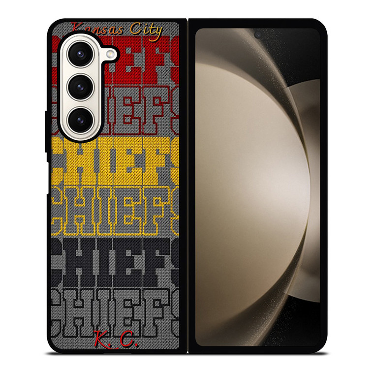 KANSAS CITY CHIEFS METAL SYMBOL Samsung Galaxy Z Fold 5 Case Cover