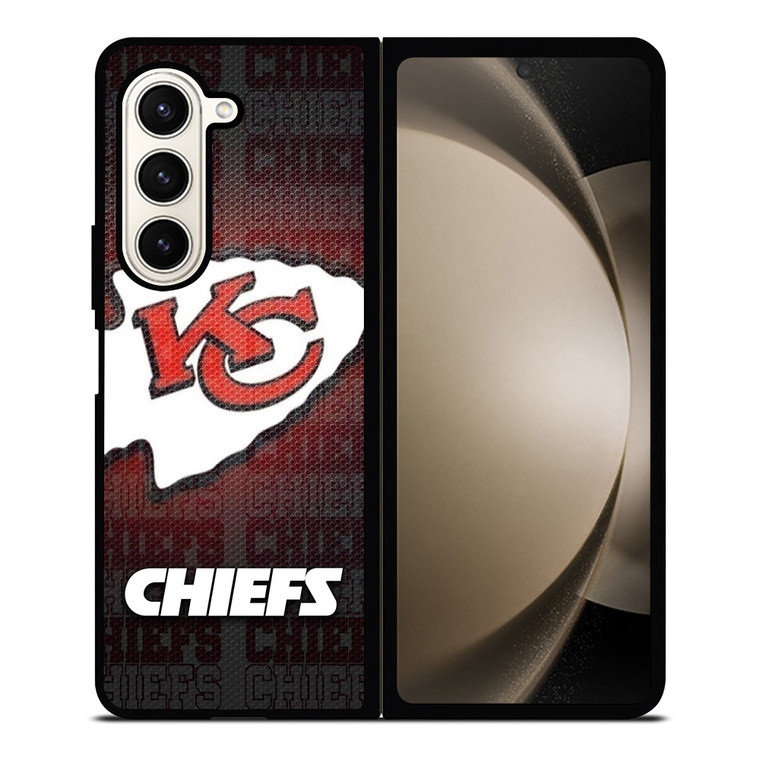 KANSAS CITY CHIEFS METAL Samsung Galaxy Z Fold 5 Case Cover