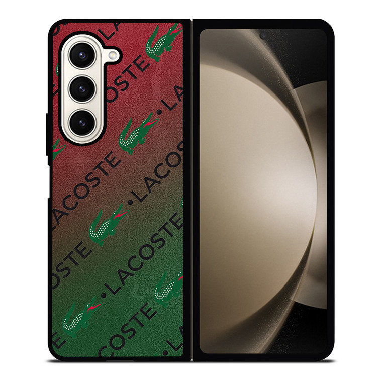 LACOSTE CROCODILE LOGO PATTERN Samsung Galaxy Z Fold 5 Case Cover