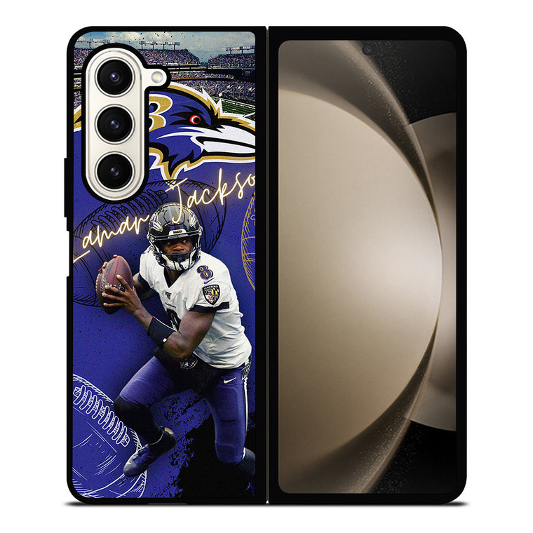 LAMAR JACKSON BALTIMORE RAVENS NFL FOOTBALL Samsung Galaxy Z Fold 5 Case Cover