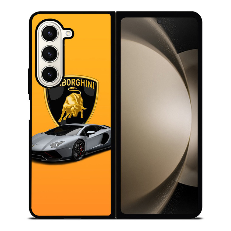 LAMBORGHINI ORANGE EMBLEM Samsung Galaxy Z Fold 5 Case Cover