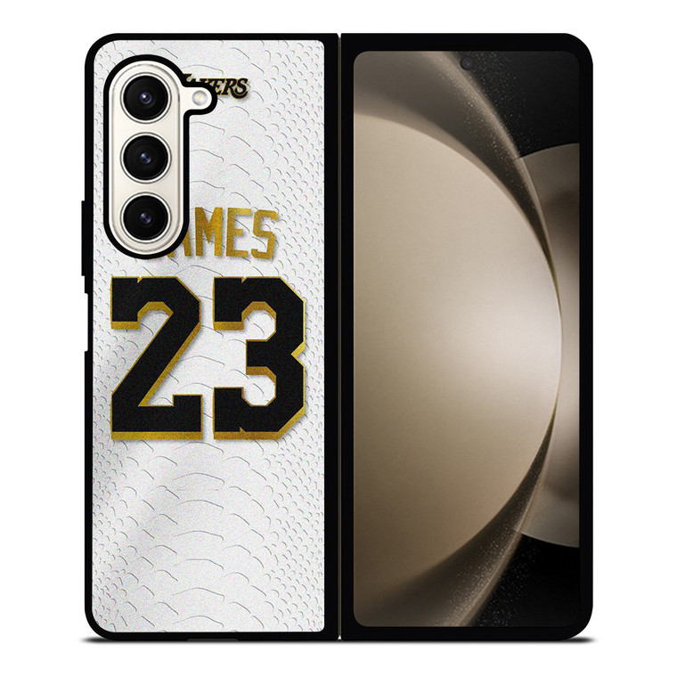 LEBRON JAMES LA LAKERS WHITE KIT Samsung Galaxy Z Fold 5 Case Cover