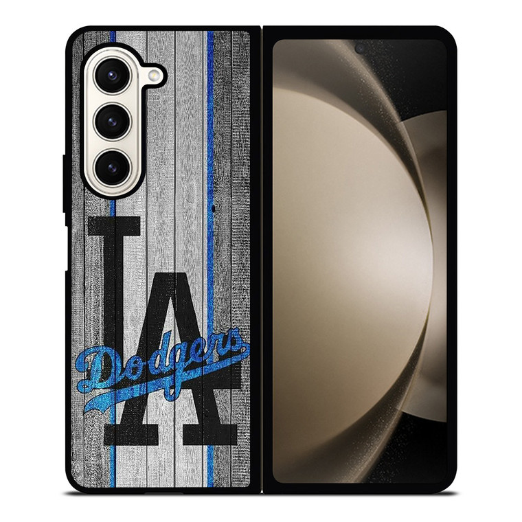 LOS ANGELES DODGERS BASEBALL WOOD LOGO Samsung Galaxy Z Fold 5 Case Cover