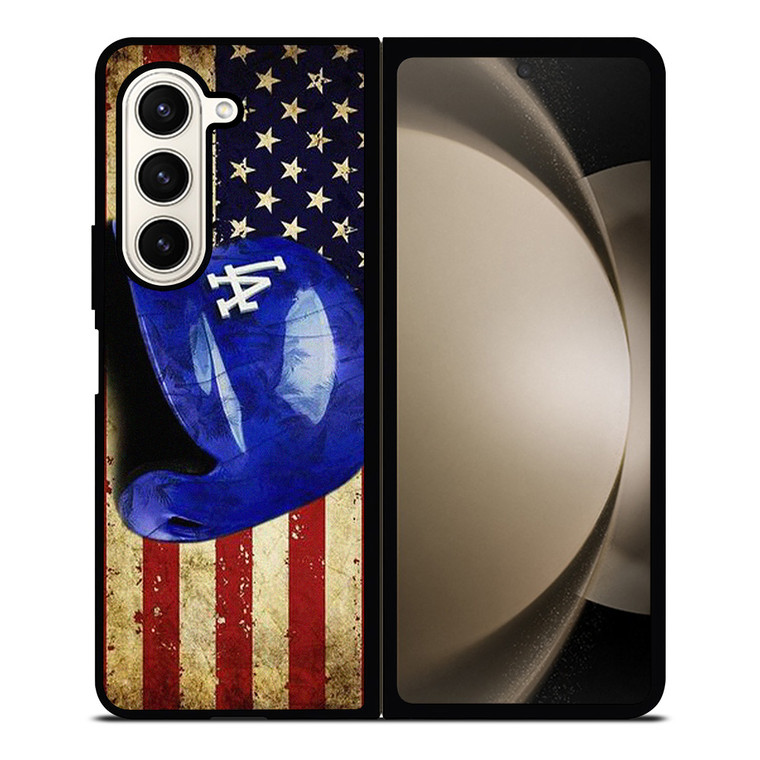 LOS ANGELES DODGERS LA BASEBALL HELMET Samsung Galaxy Z Fold 5 Case Cover