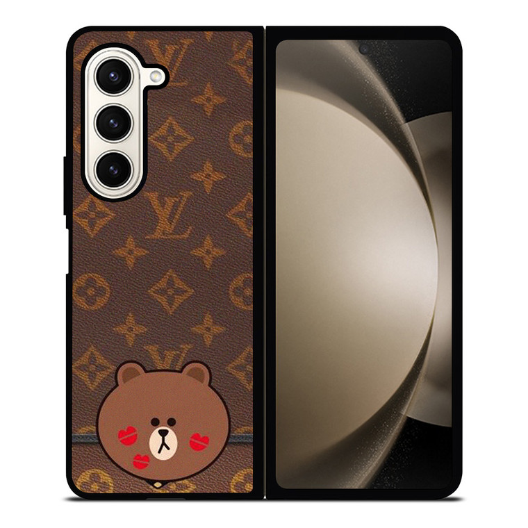 LOUIS VUITTON KISSED TEDDY BEAR Samsung Galaxy Z Fold 5 Case Cover