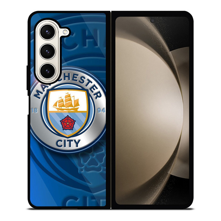 MANCHESTER CITY METAL LOGO Samsung Galaxy Z Fold 5 Case Cover