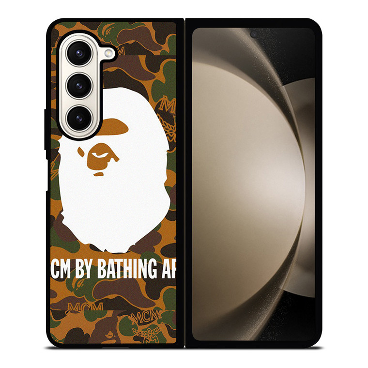 MCM BAPE BATHING APE CAMO Samsung Galaxy Z Fold 5 Case Cover