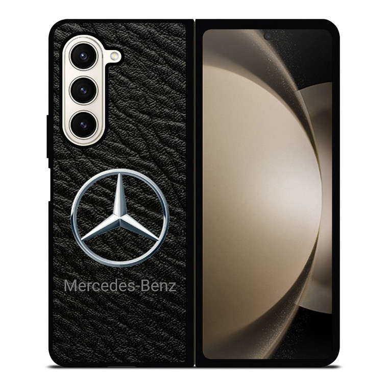 MERCEDES BENZ LEATHER EMBLEM Samsung Galaxy Z Fold 5 Case Cover