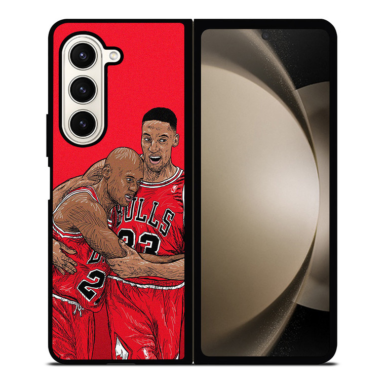 MICHAEL JORDAN X SCOTTIE PIPPEN CHICAGO BULLS 2 Samsung Galaxy Z Fold 5 Case Cover