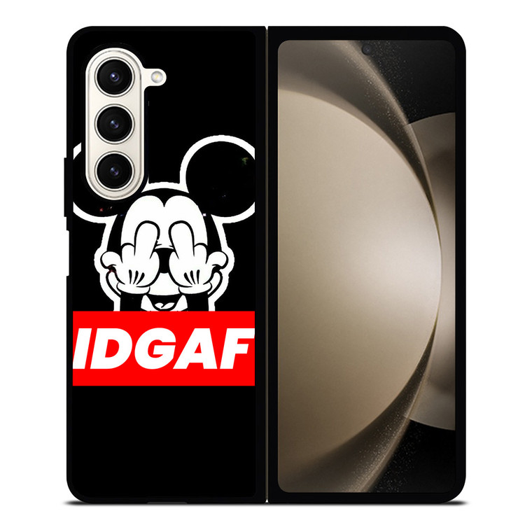 MICKEY MOUSE MIDDLE FINGER IDGAF Samsung Galaxy Z Fold 5 Case Cover