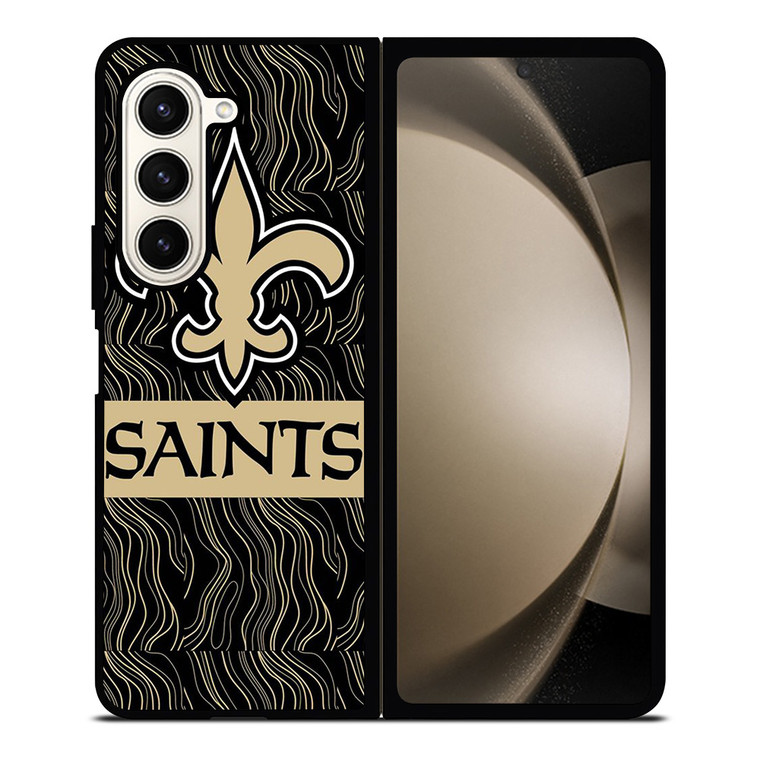 NEW ORLEANS SAINTS FOOTBALL ABSTRACT LINE Samsung Galaxy Z Fold 5 Case Cover