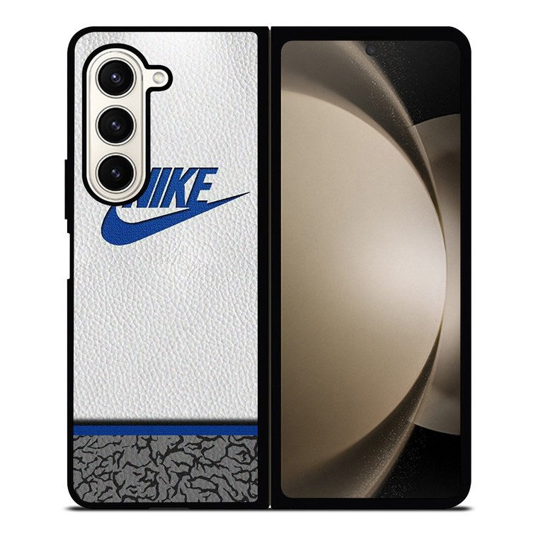 NIKE AIR JORDAN LEATHER BLUE Samsung Galaxy Z Fold 5 Case Cover